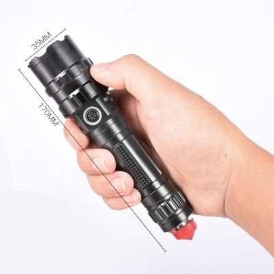 Super Bright USB Rechargeable Tactical Torch L2 LED  Aluminum High Power Defence Flashlight