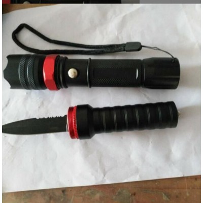 Smiling Shark XPE led promotion tactical flashlight self defensive bright light torch with 18650 rechargeable battery