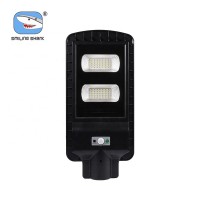 Smilingshark 2*SMD 80W street light Outdoor IP65 integrated solar rechargeable LED yard light with Human sensor