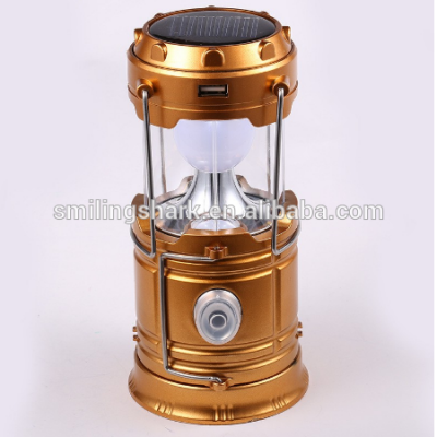 Smiling shark multi-functional camping light USB charging for mobile solar panel handheld lantern