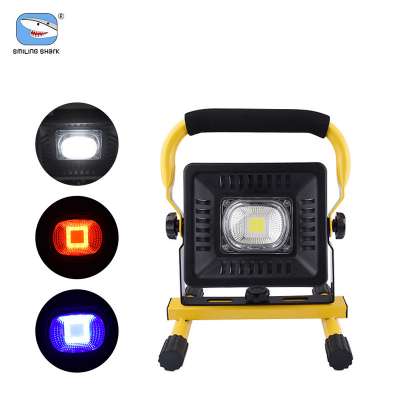 SMILINGSHARK Aluminum Portable Super Bright COB Work Light Outdoor Camping 50watts LED Flood Light