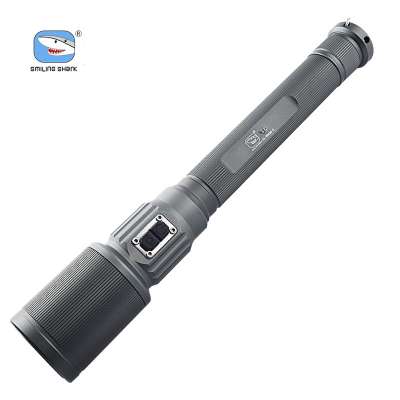 SMILINGSHARK Automatic Zoomable Super Bright High Power Rubber switch Waterproof LED Torch 3.7V Aluminum Alloy Flashlight