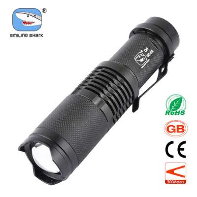 SMILINGSHARK Wholesale Cheap Zoom rechargeable Mini LED Torch XPE LED Charging ZOOM adjustable mini LED Flashlight