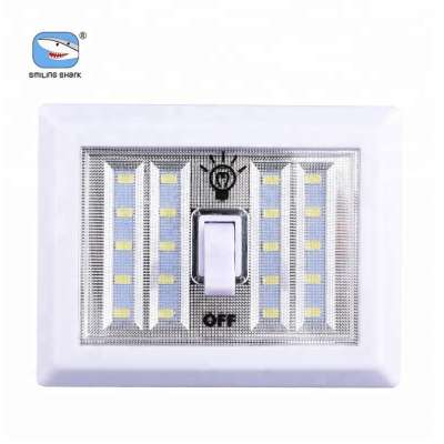 SMILING SHARK Factory SMD LED Portable switch Night Light 1.5V AA Magnetic wall Light Camp light