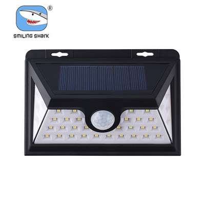 Smiling Shark 36 LED High Power Cabinet Light ABS Plastic Material Indoor Induction Wall Lamp LED Solar Sensor Wall Light