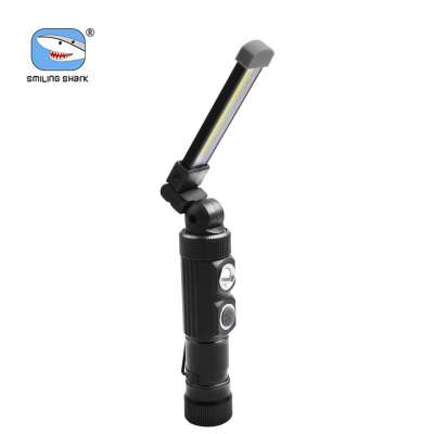 Smiling shark XPE LED Work Light USB Rechargeable Led Flashlight Torchlight