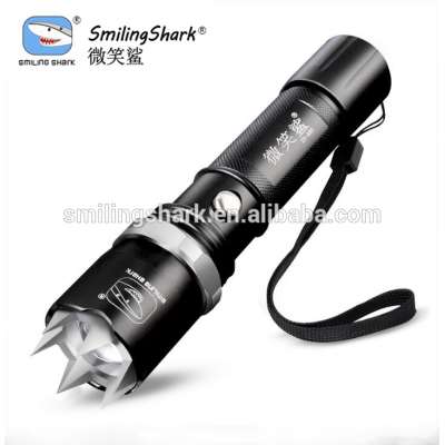 2017 Smilingshark Hot Selling Self Defense Metal Led Flashlight 18650 Battery Emergency Tactical Flashlight