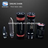 Smiling Shark Factory Self defence 10 Watt hunting led flashlight flashlight with emergency knife